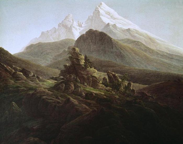 Caspar David Friedrich Watzmann by Friedrich oil painting picture